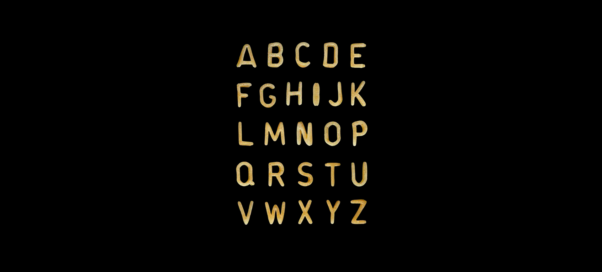 noodle-alphabet-letters-on-black-background portfolio graphic and communication design Katharina Kisch freelance