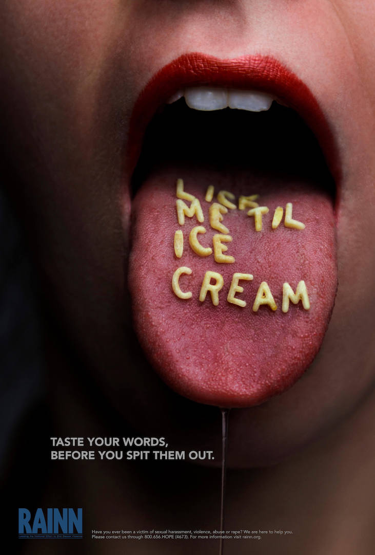 girl-with-red-lips-sticking-out-tongue-with-letter-noodles portfolio graphic and communication design Katharina Kisch freelance