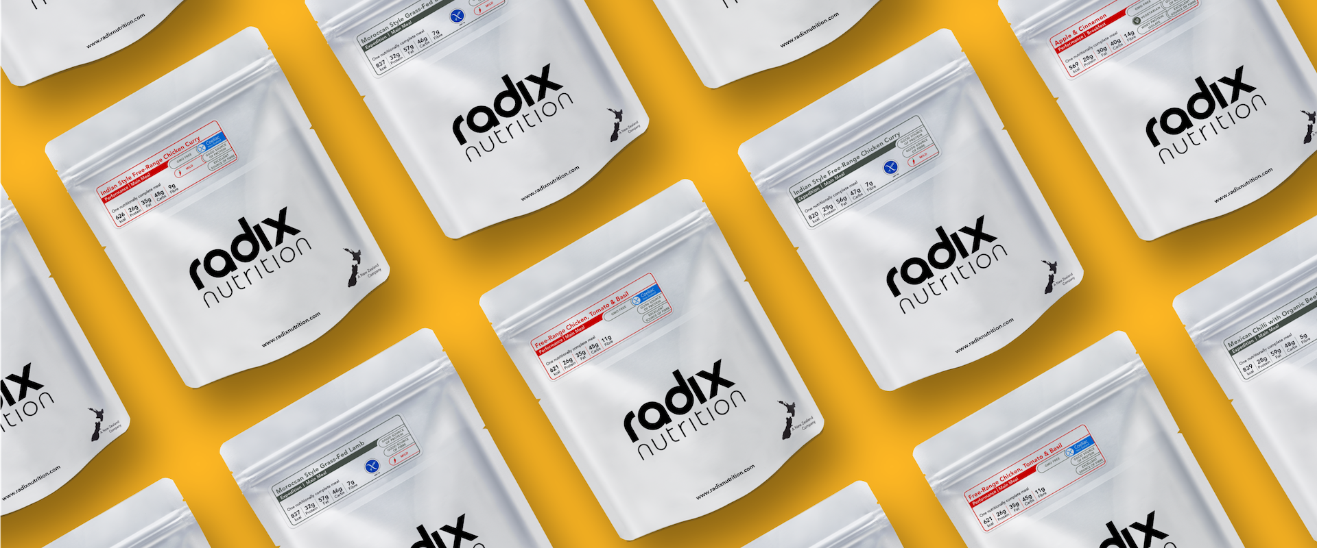 Radix-Packets Radix Nutrition Packaging Design