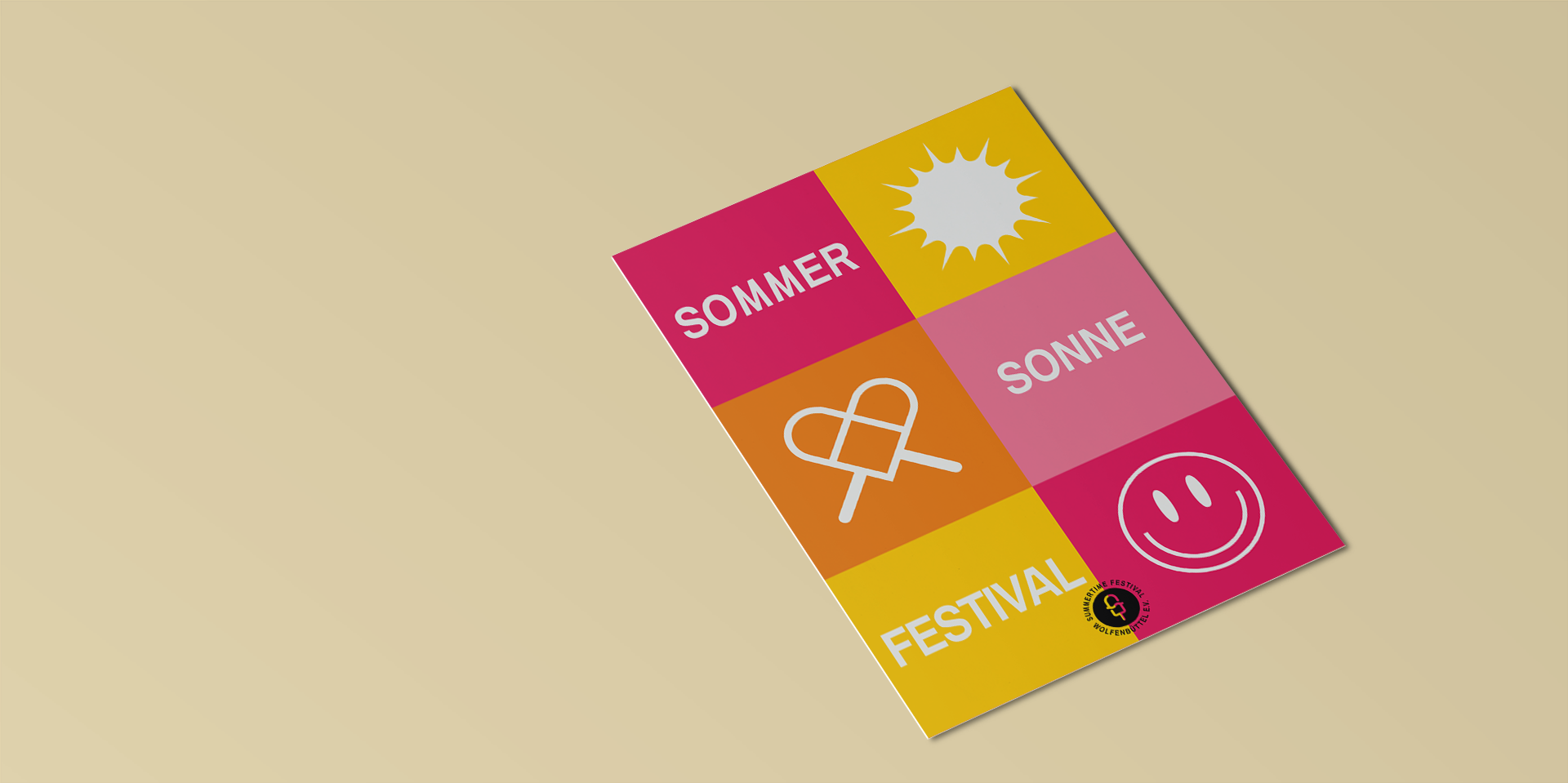 summertime festival merchandise design print postcard